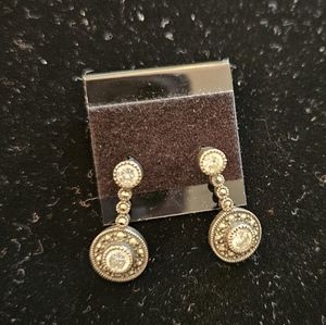 Judith Jack Marcasite and Silver Earrings with stones.